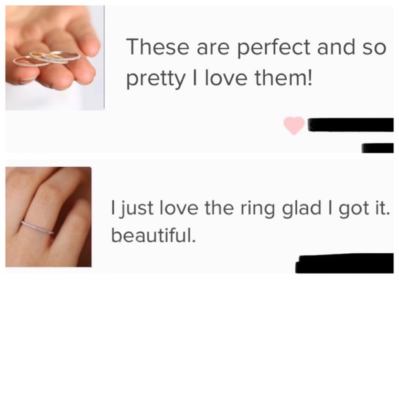 🍒3/$30 New Dainty Gold Pave Stacking Ring - Picture 5 of 6